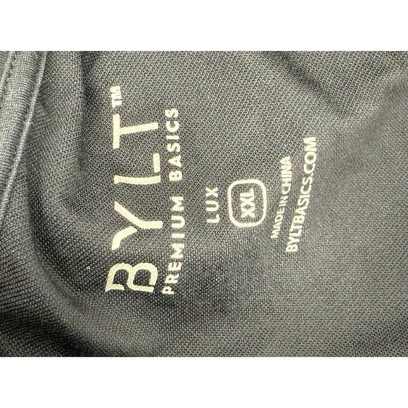 BYLT Premium Basics Signature Black Short Sleeve T-shirt Men's Size XXLARGE - Picture 9 of 13